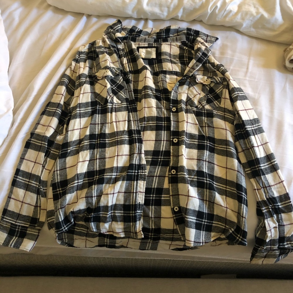Black and cream flannel